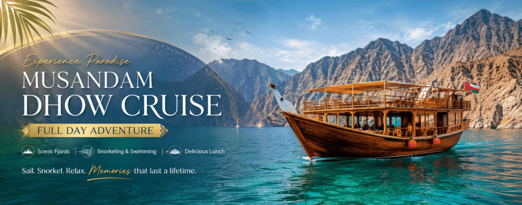 Khasab tours on boat from Dubai with transport
