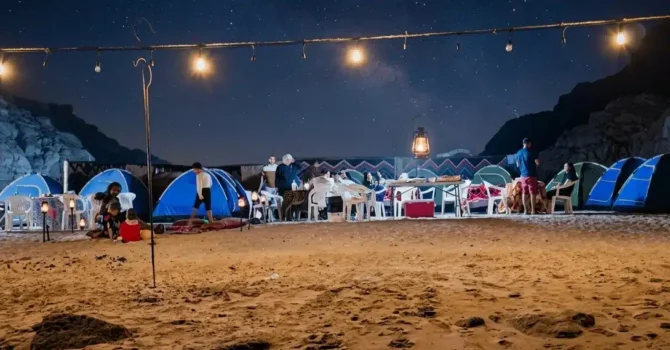 Khasab Musandam Beach Camping on calm and quite campsite
