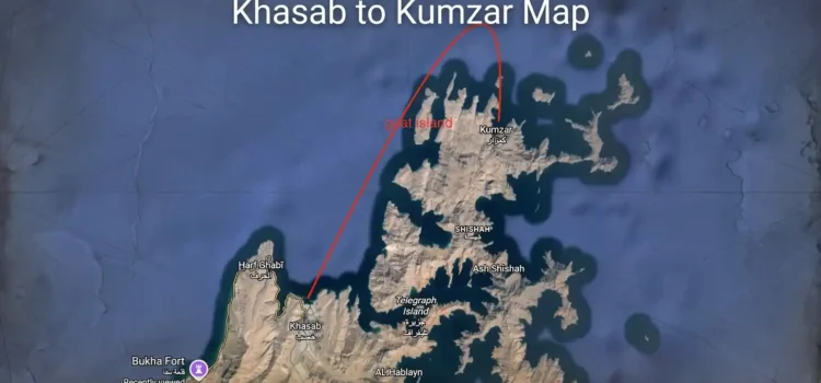Khasab to Kumzar village map