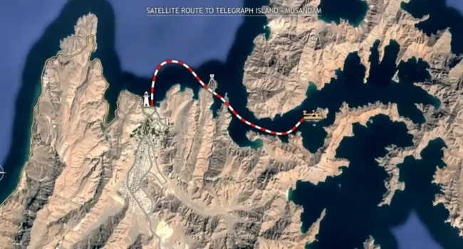Khasab to Telegraph Island route map